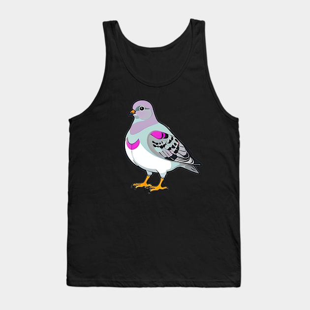 Cute Little Chunky Pigeon Tank Top by CursedContent